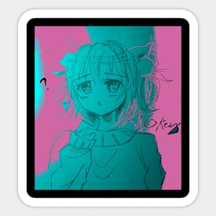 Strange girl Sticker